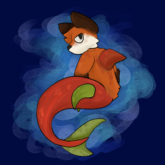 drawing of fundy as a mermaid